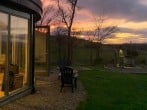Hot tub at sunset Hot tub at sunset